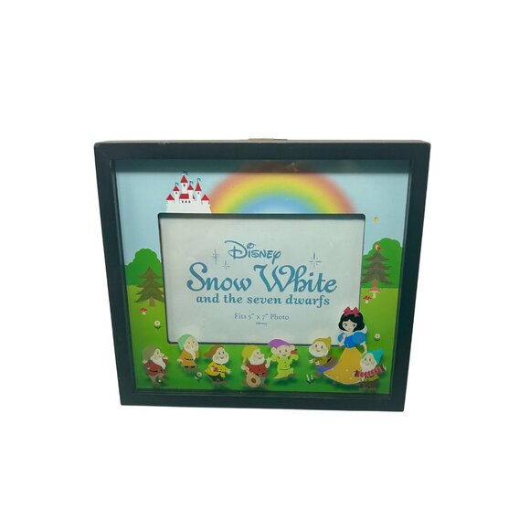 Disney Snow White & The Seven Dwarfs Photo Frame Rainbow Scene & Black Frame - Picture 7 of 8